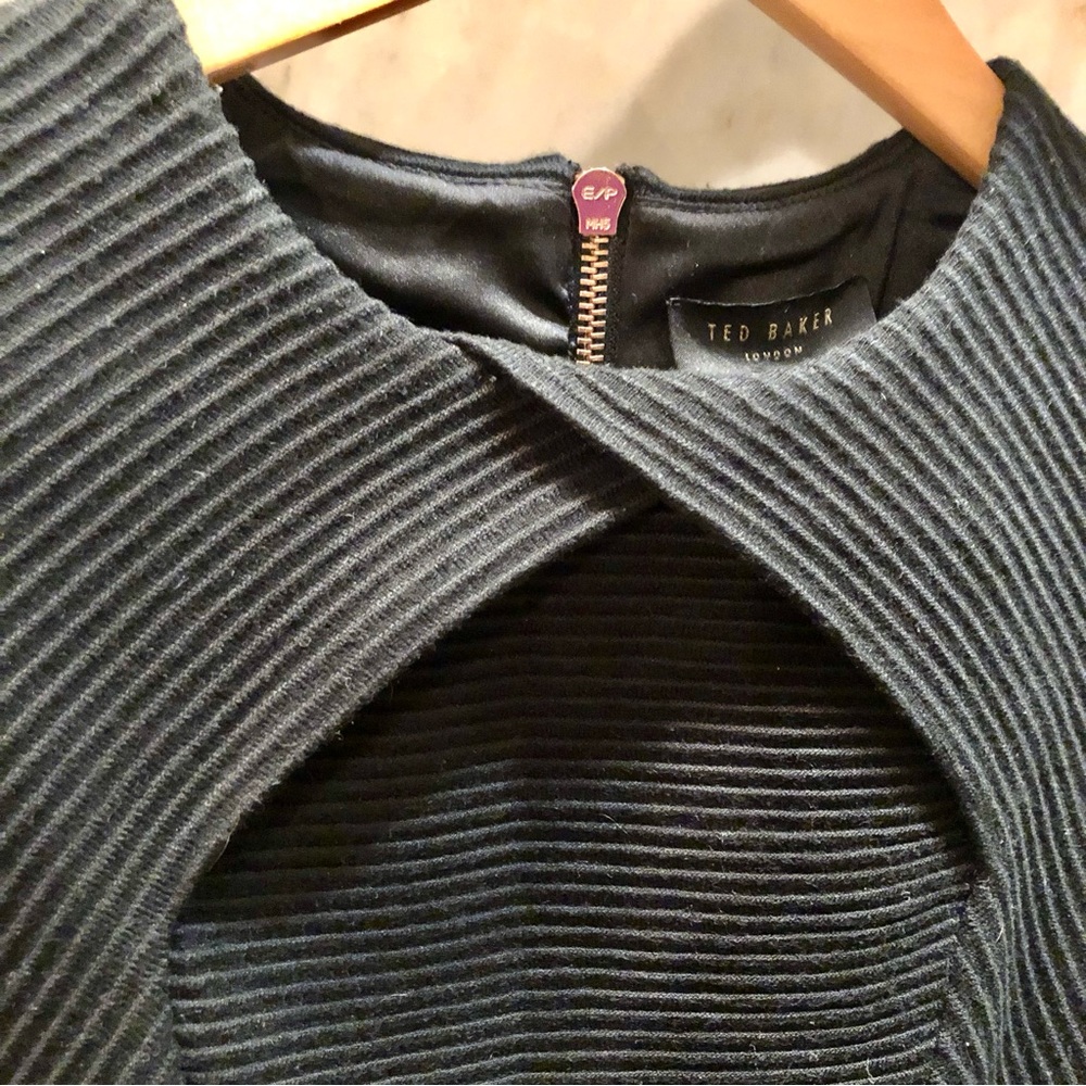 NWOT TED BAKER LONDON Little Black Dress Sz 1 - Picture 2 of 5